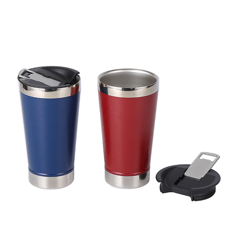 500ml double wall stainless steel vacuum insulated tumbler with opener