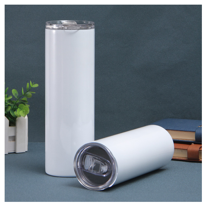 20 oz double wall stainless steel outdoor sport camping straight skinny sublimation tumblers