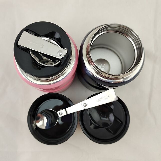 750ml Keep Warm Double Wall Insulated Stainless Steel Vacuum Food Container Thermos Soup Flask Storage Jar With Spoon