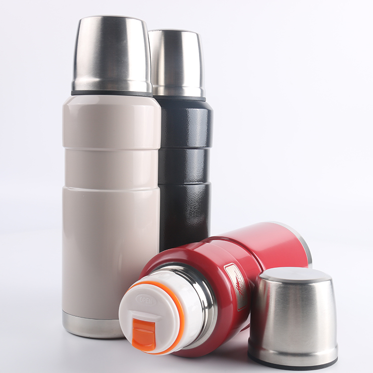 New Design Double Walled Stainless Steel Drinking Flask Vacuum Water Thermos