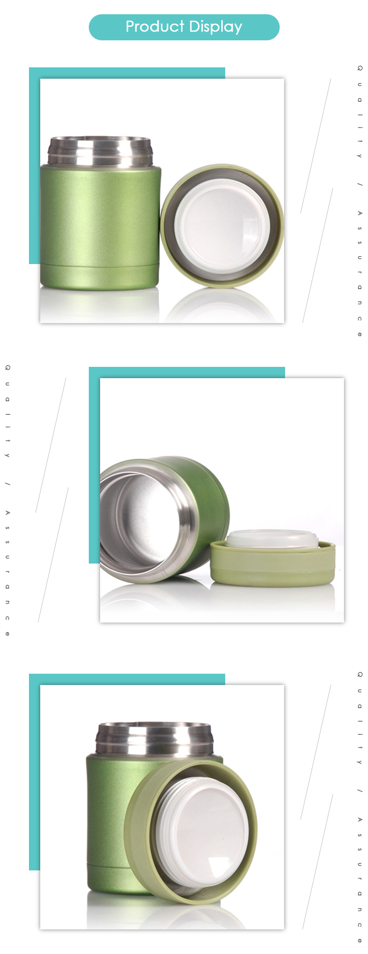 300ML Double Wall Fashion Thermal Insulated Lunch Box Stainless Steel Vacuum Food Container