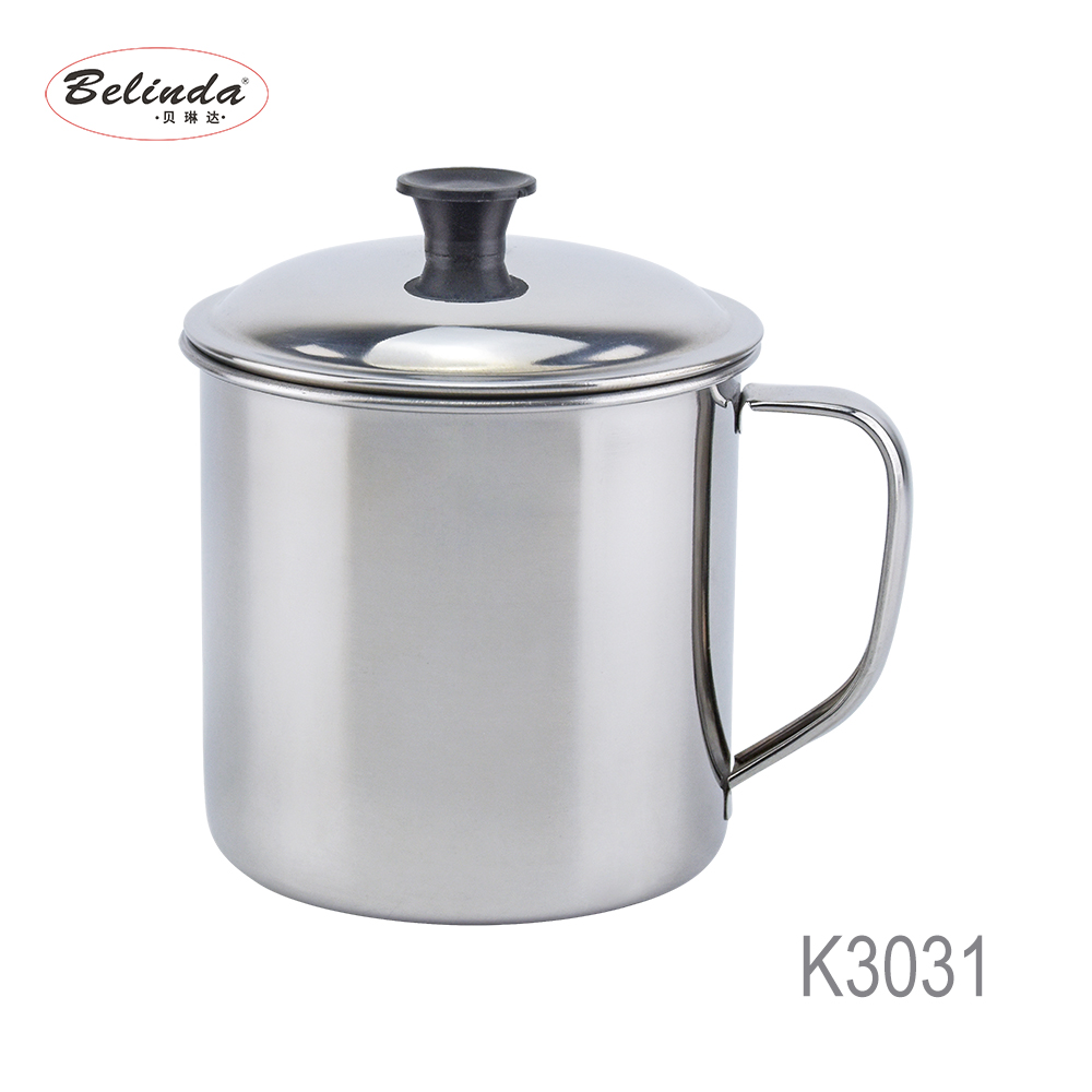 Classic Design Stainless Steel Shiny Polished Mug With Grip Water Tea Beer Drinking Mug Home Used Mug/Cup
