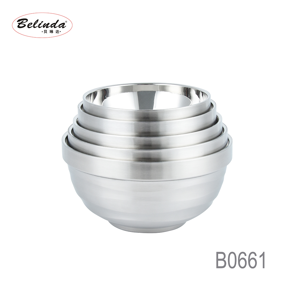 High quality kitchen mixing food bowl stainless steel soup bowl food bowl