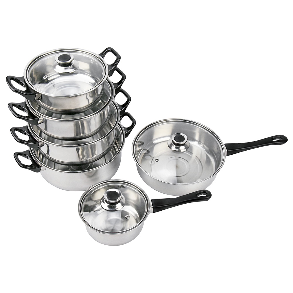 12 PCS Stainless Steel Kitchen Ware in Cookware Set with Bakelite Handles -  China Kitchenware and Stainless Steel Cookware price