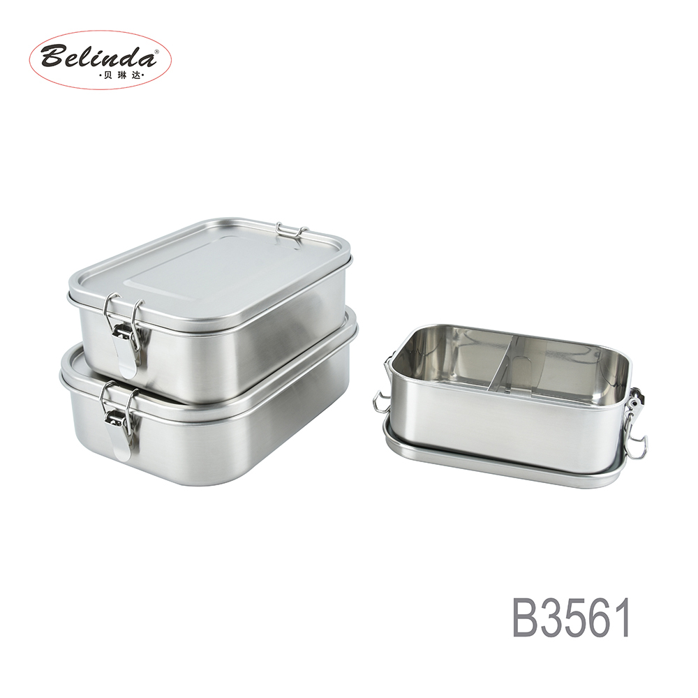 Amazon hot sale Portable kids Metal Stainless Steel Bento Lunch Box