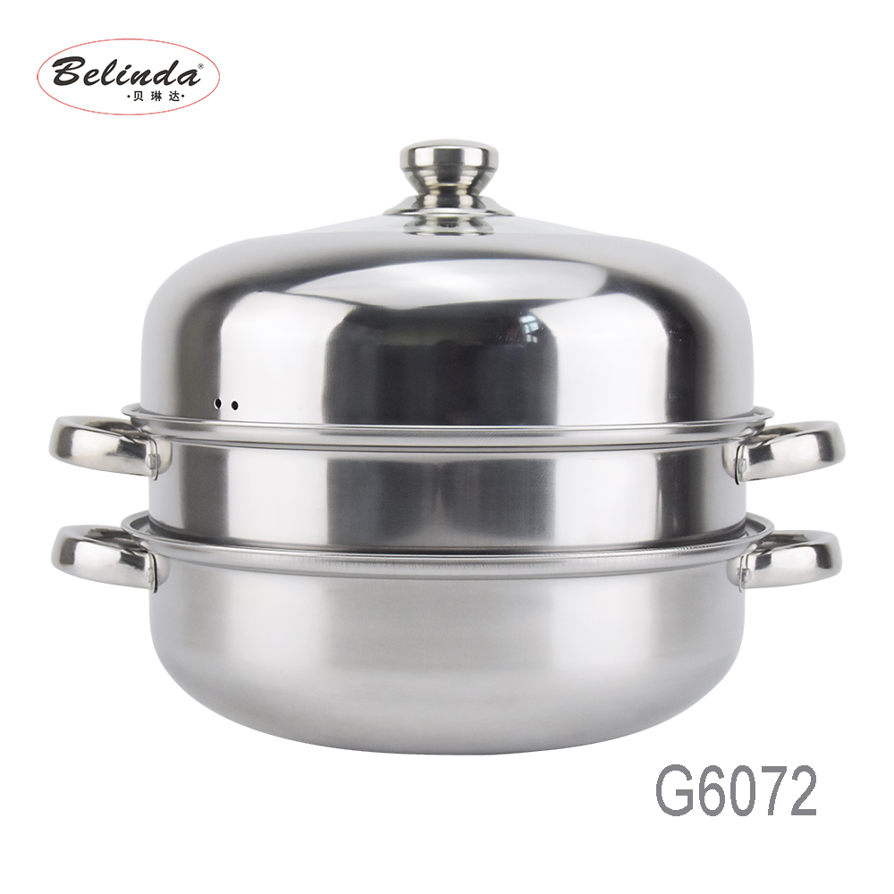 Multifunctional Restaurant Kitchen Appliance Two Layers Stainless Steel Pot Steamer for Food Cooking
