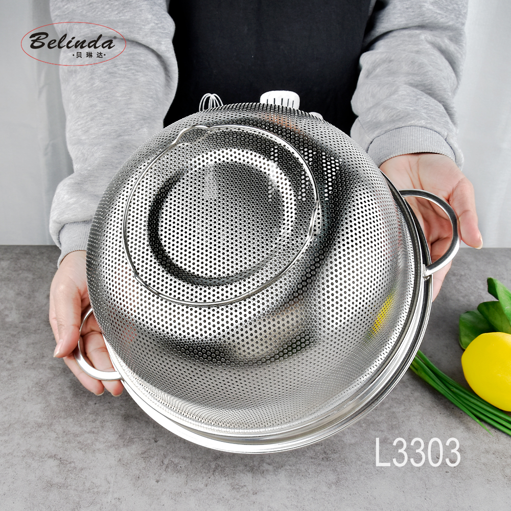 Kitchen Accessories Stainless Steel Colander / Vegetable Fruit Baskets / Food Strainers