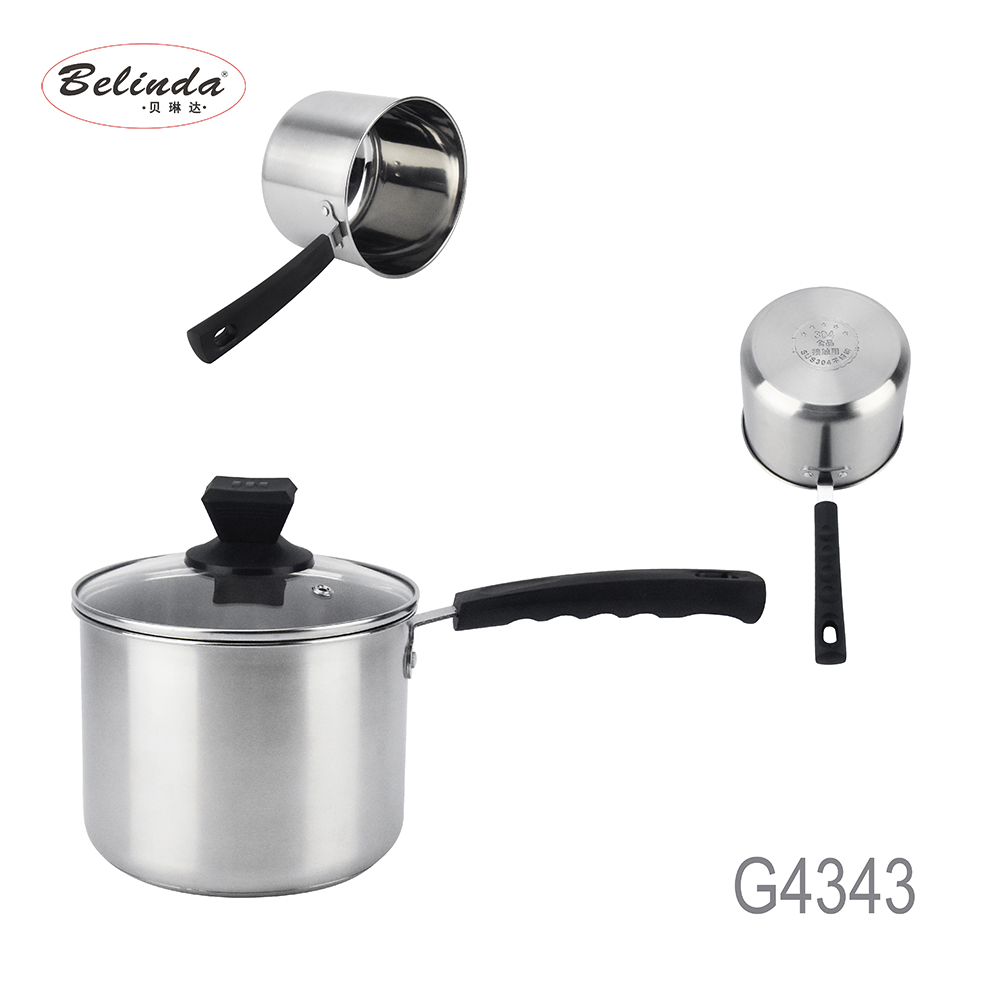 cooking pot stainless steel saucepan milk boiling pot with lid