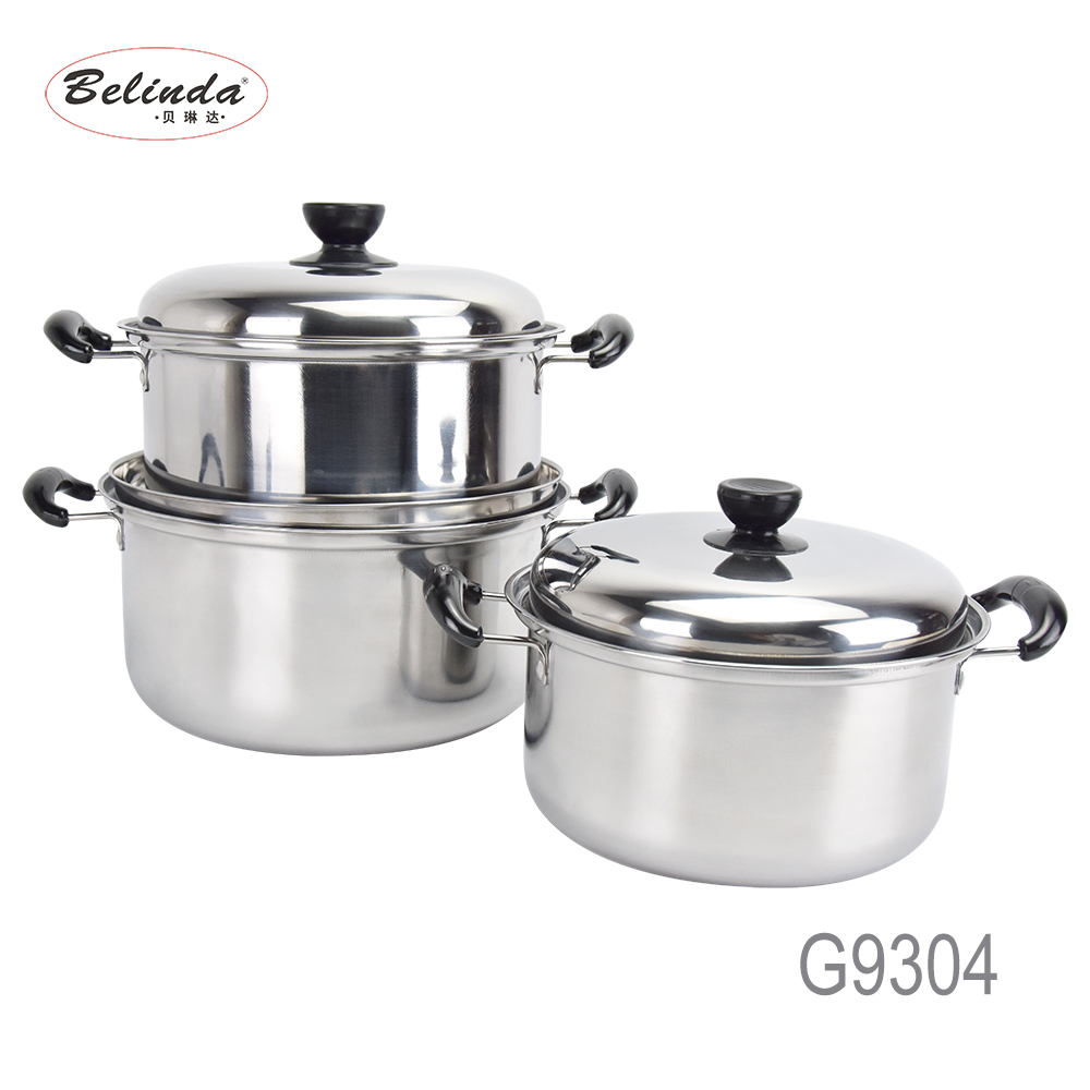 Orange Color High Quality 12PCS Stainless Steel Cookware Pot with