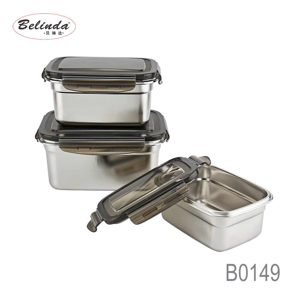 Single 1 2 Layer Stainless Steel 304 Tiffin Box Lunch Food Container With Handle