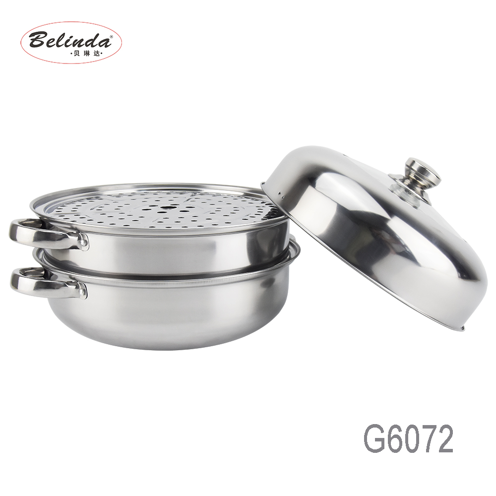 Multifunctional Restaurant Kitchen Appliance Two Layers Stainless Steel Pot Steamer for Food Cooking