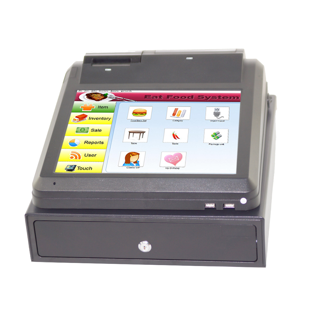 ComPOSxb, UerPOS - Layar Sentuh Kapasitif 12 Inch Pos Semua Dalam Satu Jendela Dengan Laci Kas Untuk Restoran Mesin POS Sentuh 12 inci
