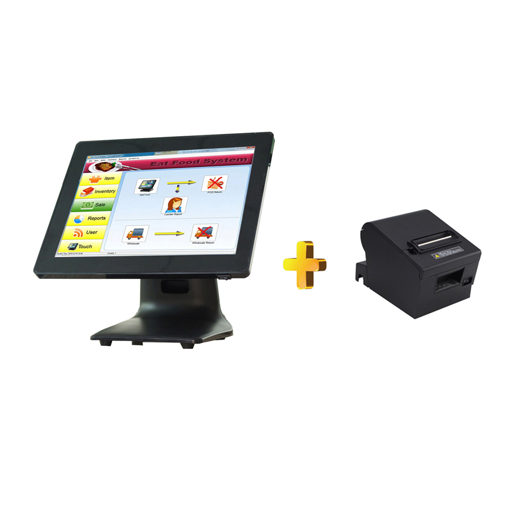 ComPOSxb, UerPOS - 1518 Pos system monitor de tela de toque do fornecedor de shenzhen tudo em um pos com impressora 15 polegadas Touch POS Machine