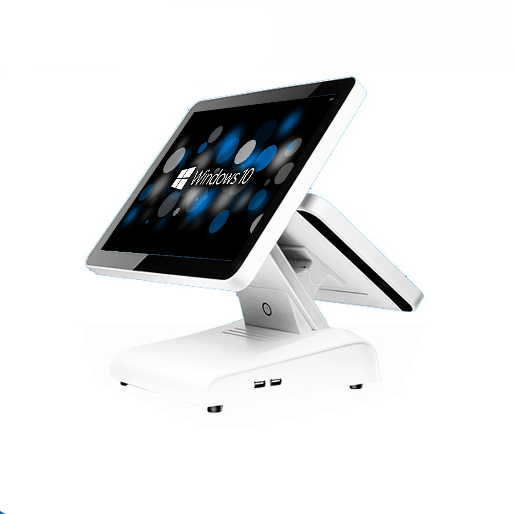 ComPOSxb, UerPOS - Software POS de máquina de fatura de pagamento Sistema POS de tela dupla Máquina POS de restaurante duplo de 15 polegadas Máquina POS de toque de 15 polegadas