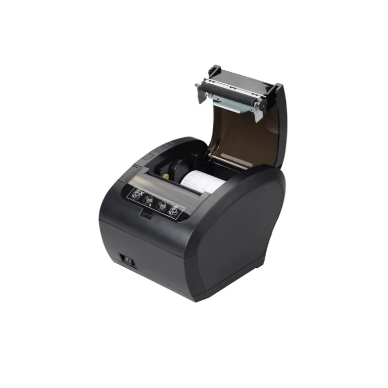 Thermal Receipt Printer 80mm Desktop Direct Thermal Printing USB+LAN  Connection 300mms High Speed with Auto Support ESCPOS for Shipping Business
