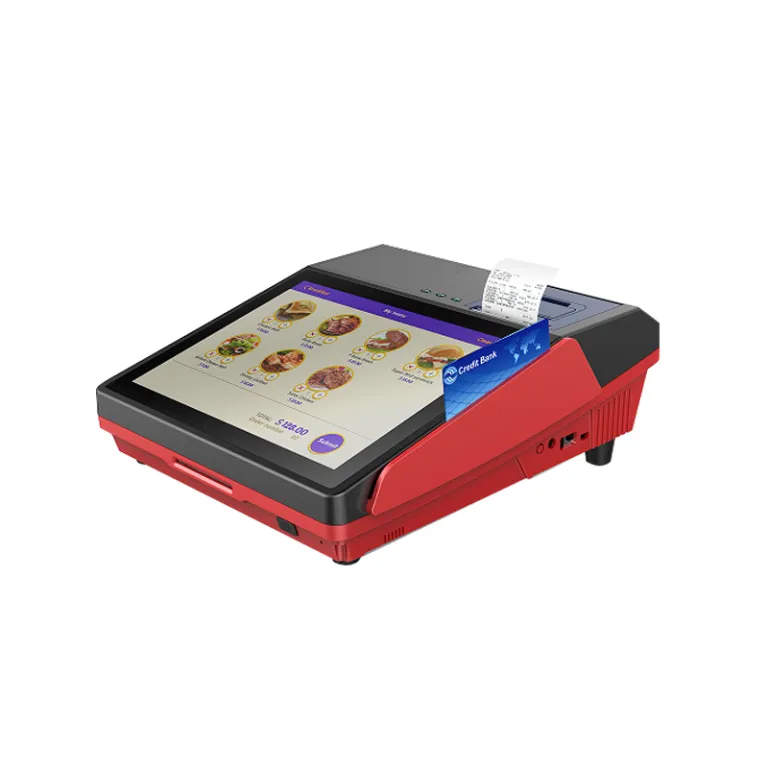 Android Mini Tablet Pos dengan 7 Inci Layar Sentuh Thermal Printer,  Scanner, NFC untuk Restaruant