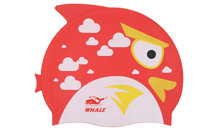 100% silicone swimming caps with fish shape cartoons