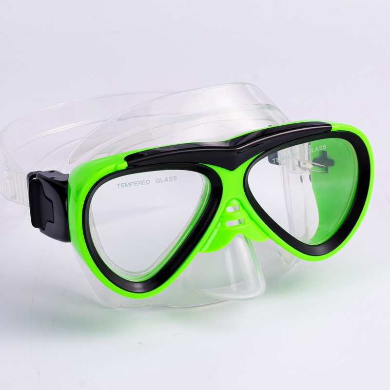 tempered glass diving mask