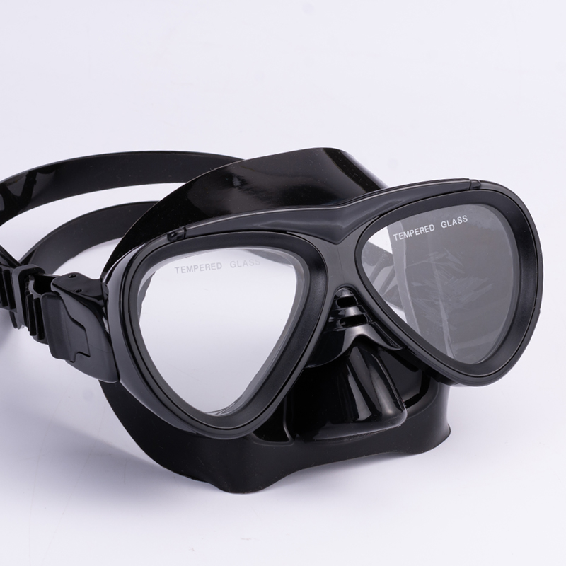 tempered glass diving mask