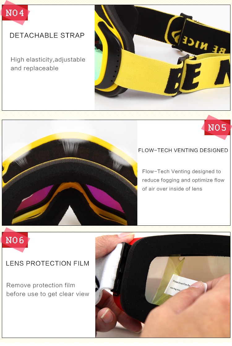 OEM ODM approved ski goggles