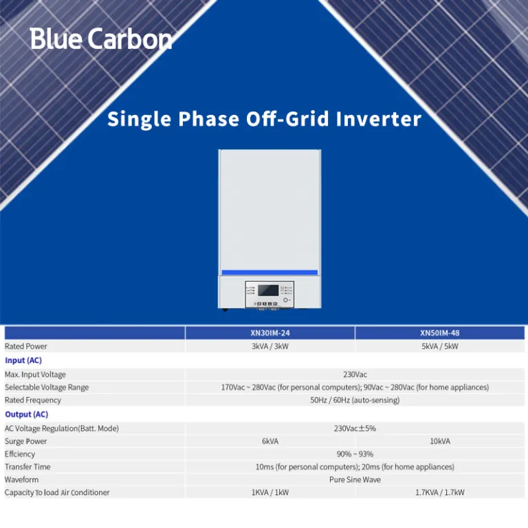 Onduleur solaire hybride carbone bleu - onduleur solaire carbone bleu 4000W  5Kva onduleur solaire hybride avec Mppt 48V 60A