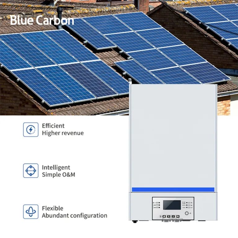 Onduleur solaire hybride carbone bleu - onduleur solaire carbone bleu 4000W  5Kva onduleur solaire hybride avec Mppt