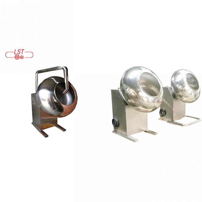 Small Size Chocolate Coating Machine Candied Nut Machine In Silver Color