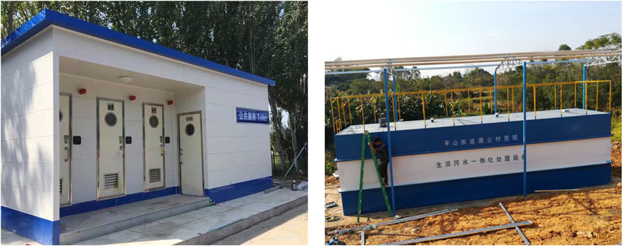 portable toilet sewage treatment plant  container toilet Water reused system  mobile toilet
