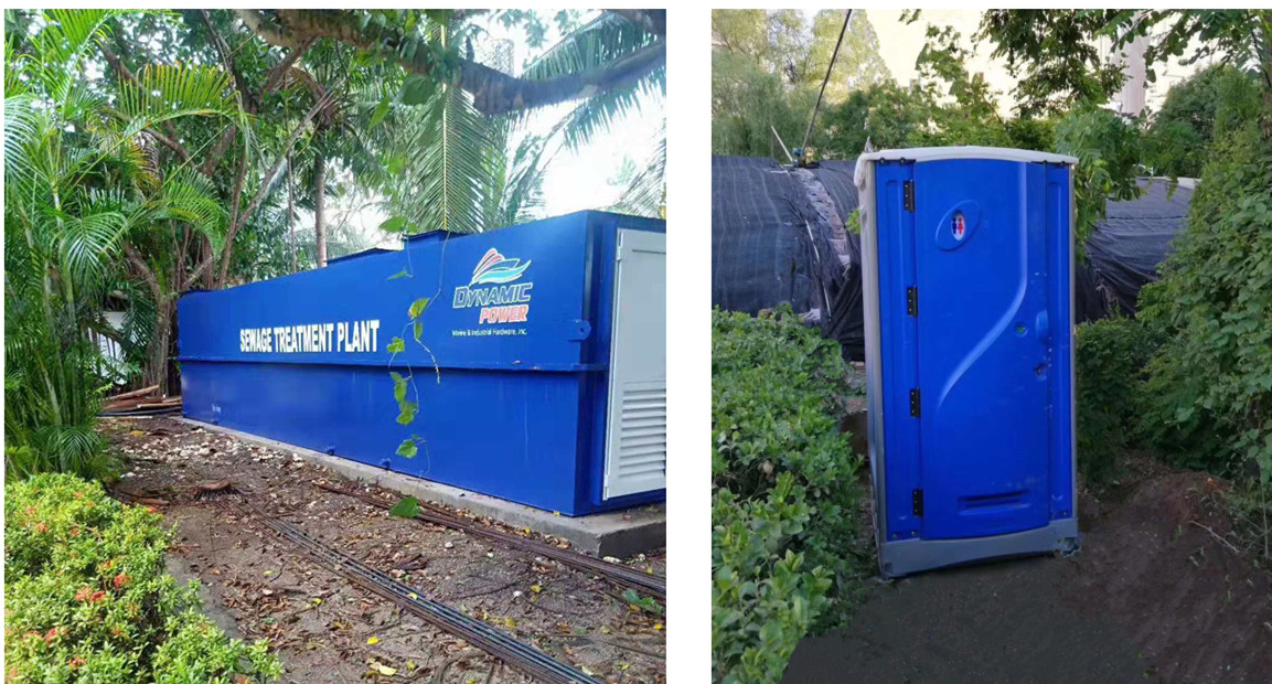 portable toilet sewage treatment plant  container toilet Water reused system  mobile toilet