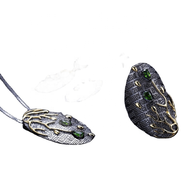 Fashional 실버 도금 청록색 반지 24