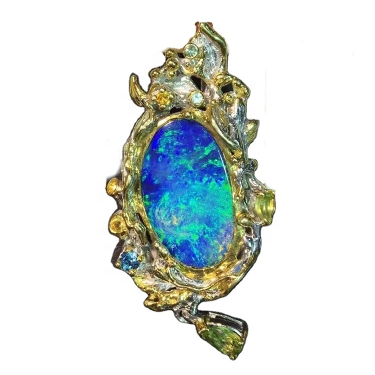 প্রাকৃতিক ওপল দুল সোনার গয়না 28