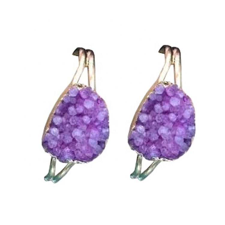 Agat Druzy, 티타늄 블루 Druzy Drusy Amethyst Cabochon 중국 28