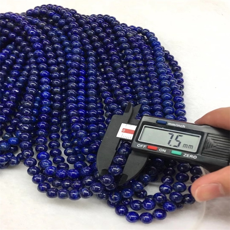 Терең көк лапис лазули моншақтары 3а Gemstone дөңгелек моншақтар 17