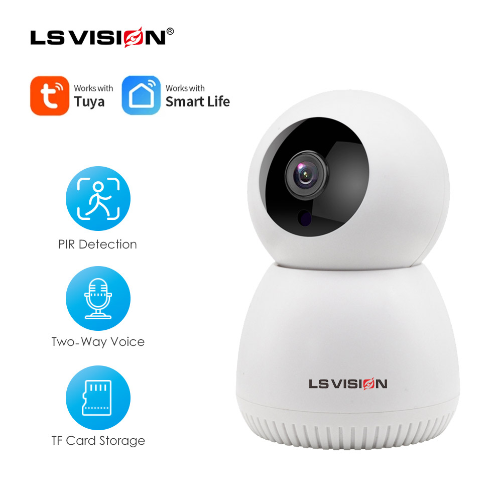 LSVISION - LS VISION 1080P SPY Mini cámara Wifi Almacenamiento en la nube  Soporte de visión nocturna inteligente inalámbrico Seguimiento automático Mini  WiFi PTZ Cámara