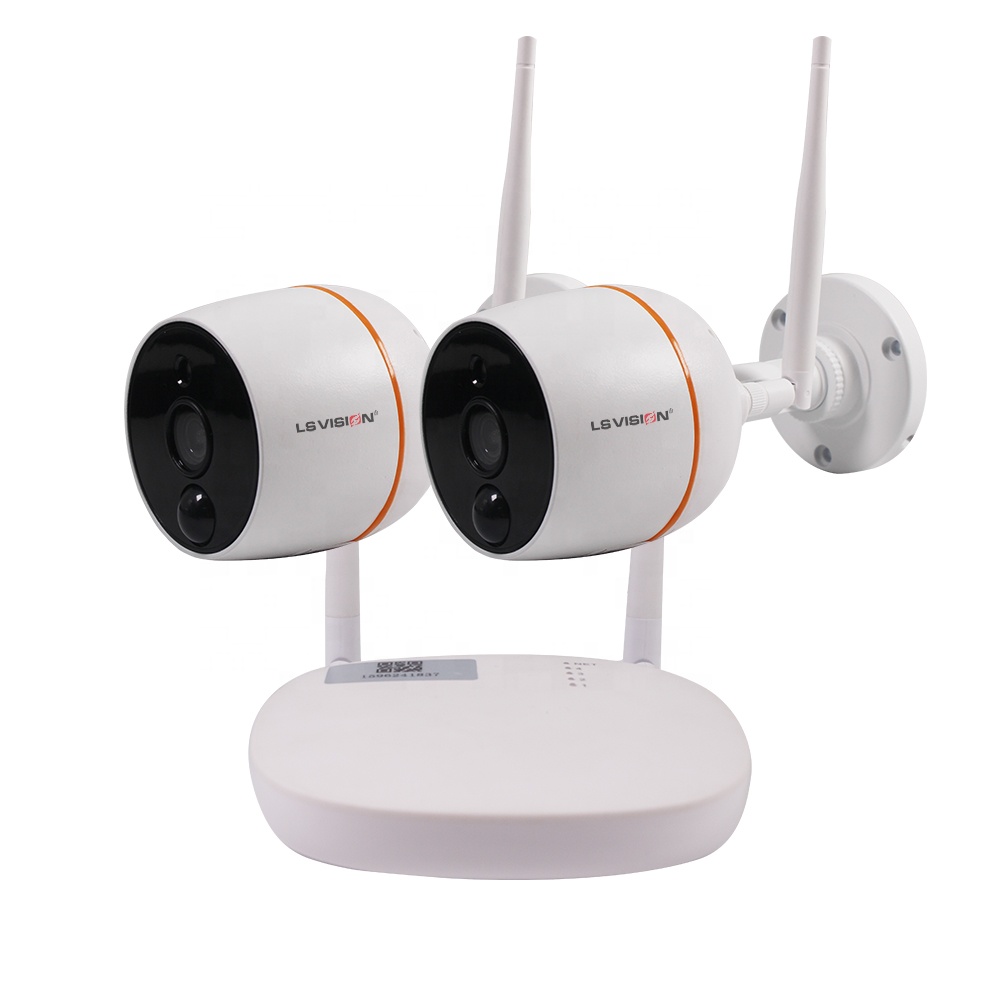 LSVISION H.265 2CH WIFI IP-камера Mini NVR Kit 1080P Беспроводная IP-камера  Система 128 ГБ TF-карта Поддержка PIR Обнаружение движения