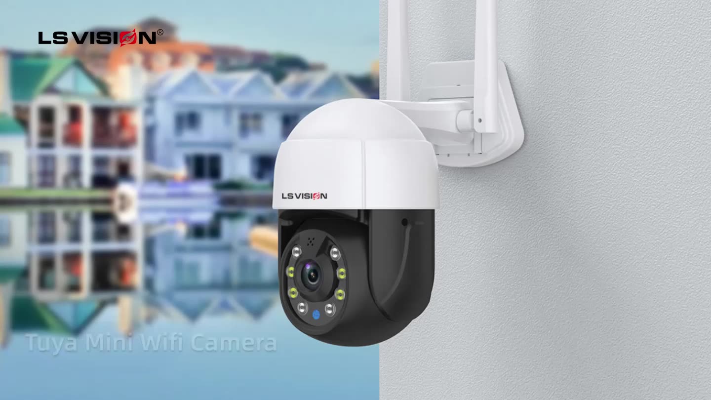 LSVISION - 3MP Tuya Smart Life Wireless PTZ Waterproof Outdoor HD IP Camera P2P WiFi Security Camera CCTV Surveillance PTZ Camera Smart Home Systems