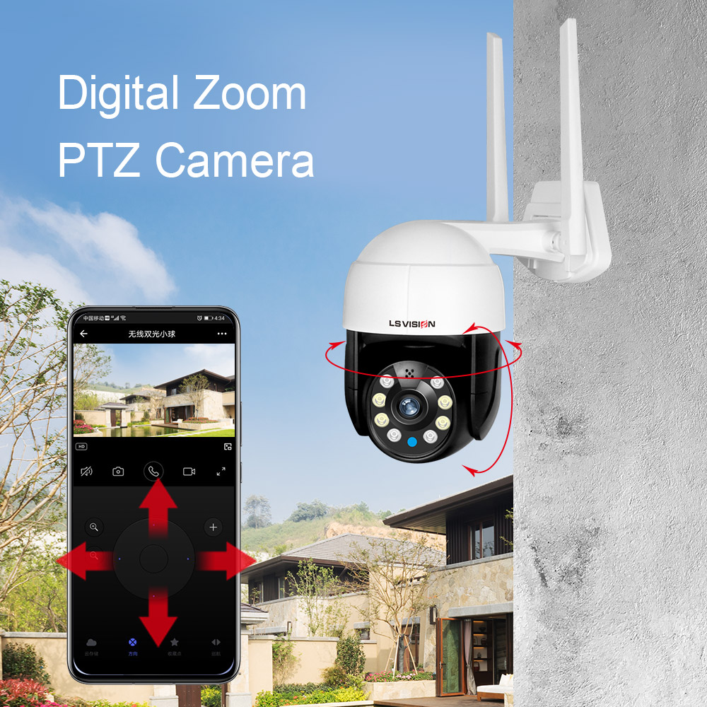 2MP/3MP/4MP/5MP Smart Life Network Camera Wi-Fi IP Outdoor Surveillance  Auto tracking PTZ Wireless CCVT Camera, Outdoor Pan&Tilt Camera