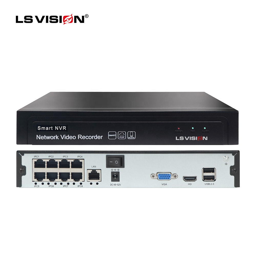 LSVISION - LSVISION 4ch 8ch 5MP poe nvr dvr kit ip-камера безопасности  комплект видео ночного видения