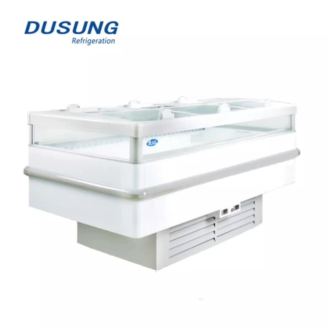 DUSUNG - ZX0.5D Factory direct supermarket island refrigerator and meat freezer showcase and island chiller 1.Island Freezer