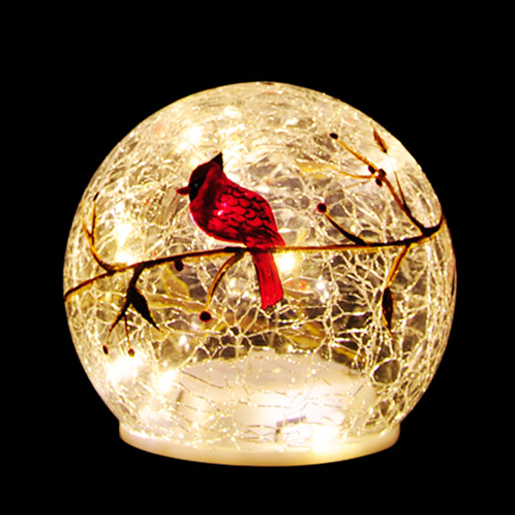 Guanmei - Illuminated wholesale crackle glass Christmas sphere ball ornaments Glass Christmas Decorations