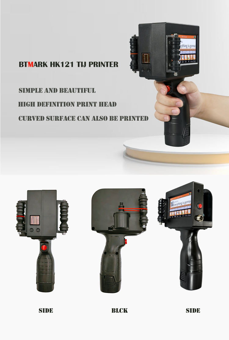 BTMARK 12.7mm hand jet printer bottle expiry date printer and inkjet printer printing