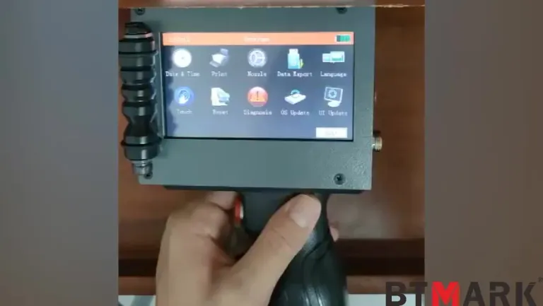 Imprimante de code à jet d'encre portable avec écran tactile LED de 5  pouces, machine de codage à jet d'encre de 2 à 12,7 mm de hauteur  d'impression