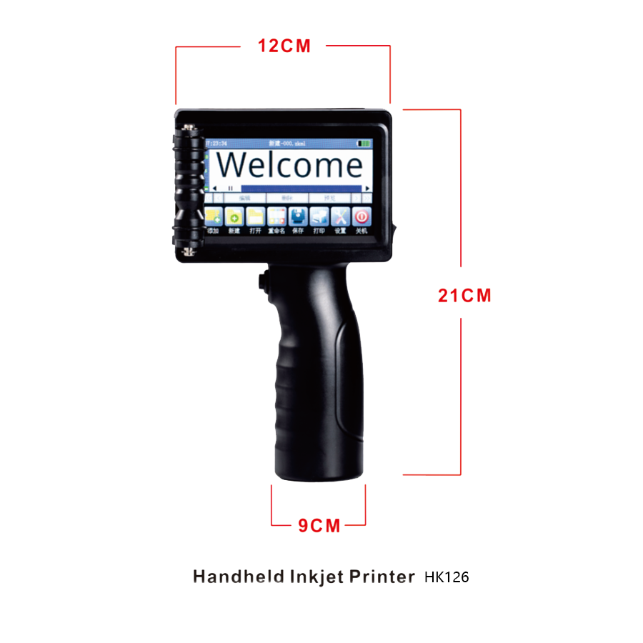 Multi function industrial BTMARK 12.7MM Handheld Inkjet Printer for code solution QR code barcode text and date time