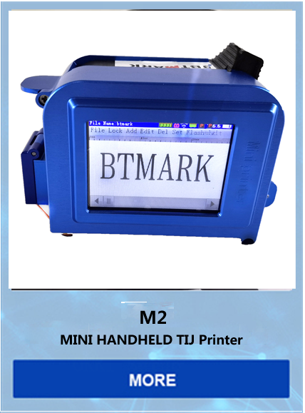 Multi function industrial BTMARK 12.7MM Handheld Inkjet Printer for code solution QR code barcode text and date time