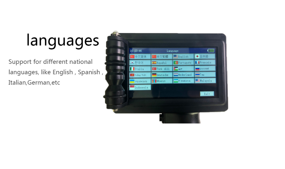 600DPI multiple Languages Handheld Industrial Intelligent Inkjet Expiry Date Batch Code Printer