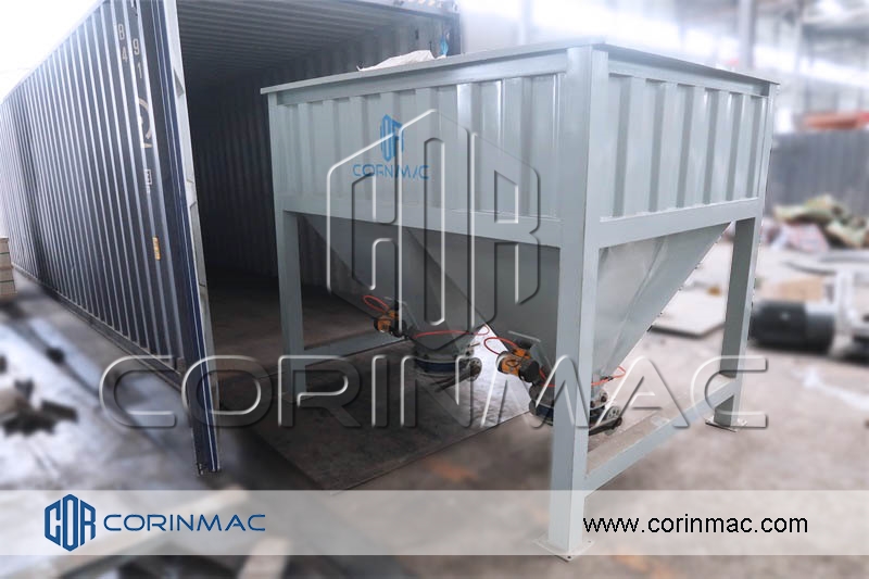 mortar product hopper, packing hopper