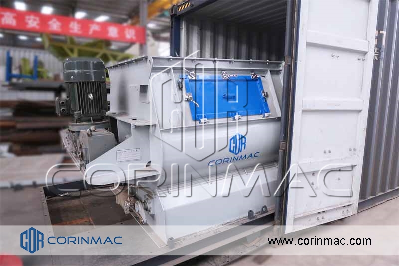 mixer mortar kering, mixer dayung poros ganda