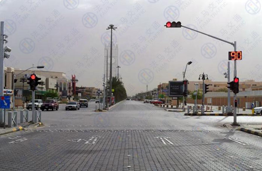 Saudi Arabia traffic countdown timer project