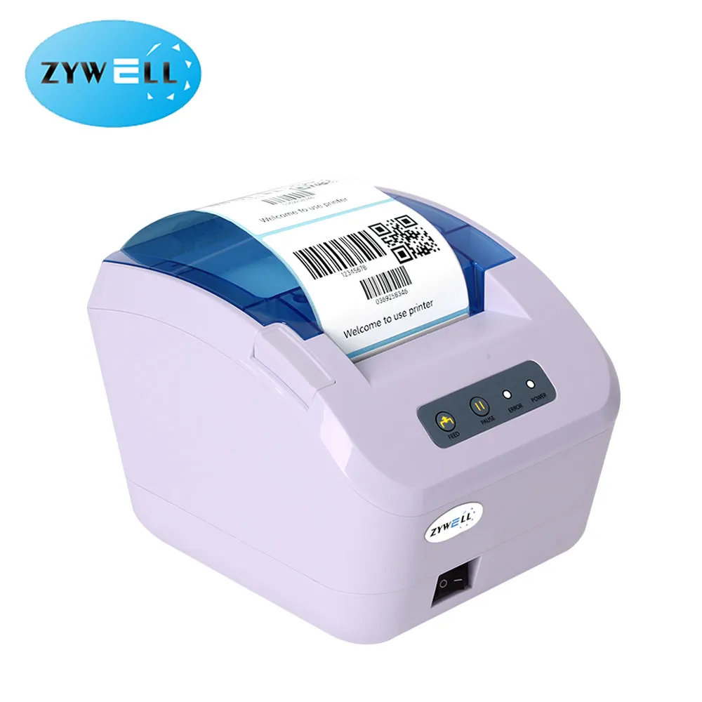 ZYWELL - Zywell impresora etiquetas 3inch thermal stiker printer ZY609 nama kecil stiker printer label printer USB + BT