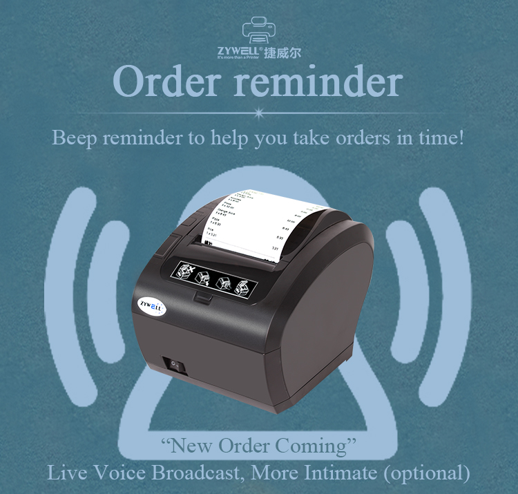 Zywell 80mm Pos Receipt Printer With Printer Drivers Download